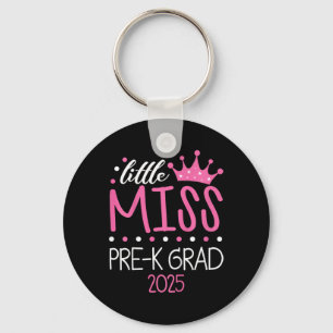 Kids Little Miss Pre-k Grad Preschool Prek Graduat Keychain