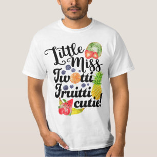 Kids Little Miss Twotti Fruitti Cutie 2nd Birthday T-Shirt