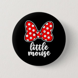 Kids Little Mouse Family Vacation Bow - Youth 2 Inch Round Button