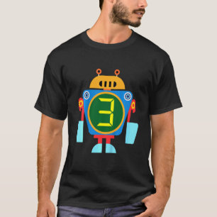 Kids Little Robot Birthday 3rd Birthday Technician T-Shirt