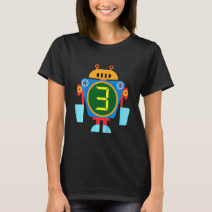 Kids Little Robot Birthday 3rd Birthday Technician T-Shirt