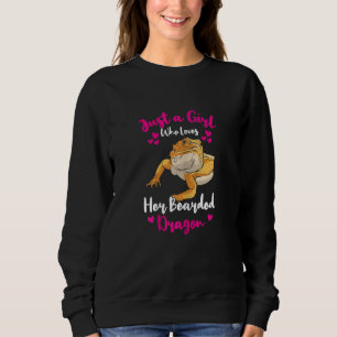 Kids Lizard Just A Girl Who Loves Her Bearded Drag Sweatshirt