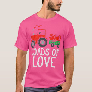 Kids Loads Of Love Tractor Cute Valentines Day Tru T-Shirt