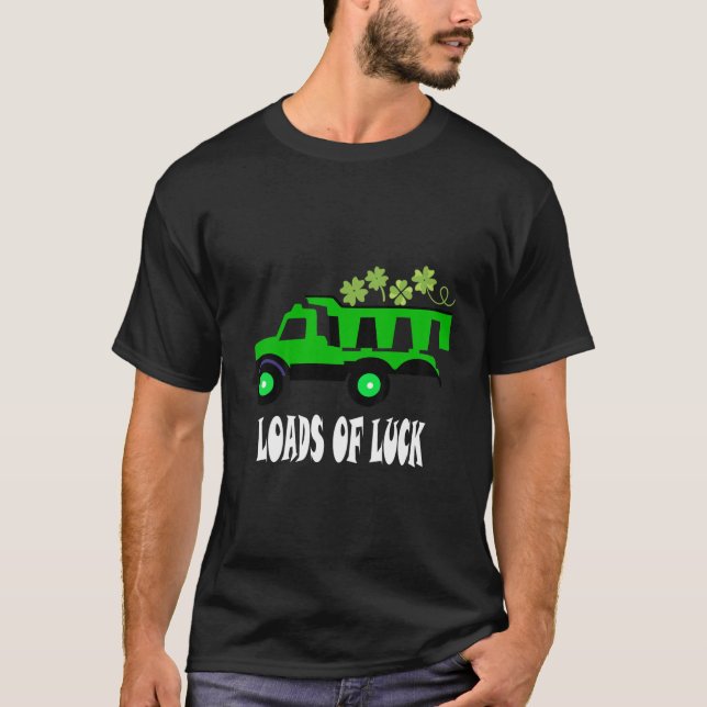 Kids Loads Of Luck Tractor Toddler Boys St Patrick T-Shirt (Front)