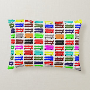 Kids London Bus Art/Design Fabric (Pillow) Accent Pillow