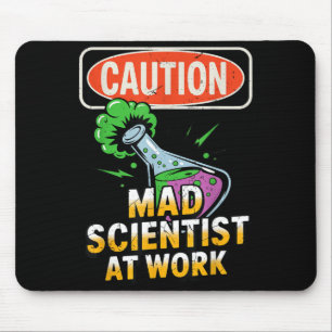 Kids Mad Scientist Chemistry Halloween Science Mouse Pad