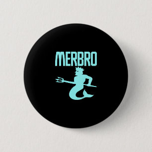 Kids Majestic Merbro Swimming Merman Design 2 Inch Round Button