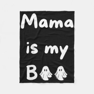 Kids Mama Is My Boo Halloween Ghost Kids School Fa Fleece Blanket