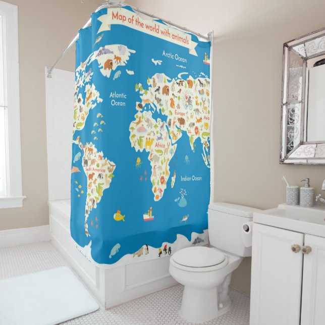 Kids Map of the World With Animals (In Situ)