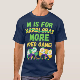 Kids Mardi Gras Gamers Video Games Controller Son T-Shirt