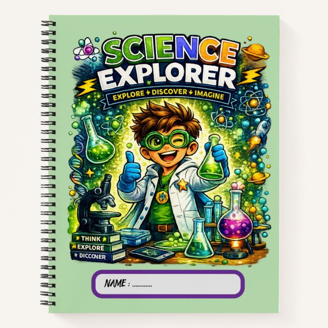 Kids Math Notebook | Math Genius (Front)