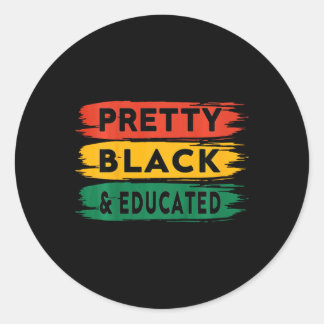 Kids Melanin Black History Month  Classic Round Sticker