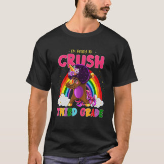 Kids Melanin Unicorn Dab 3Rd I'm Ready To Crush Th T-Shirt