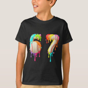 Kids Meme 67 Number Six 6 Seven 7 Ice Cream Drips  T-Shirt