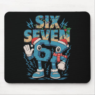 Kids Meme 67 Six Seven 6 7 Italian Brainrot Christ Mouse Pad