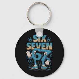 Kids Meme 67 Six Seven 6 7 Italian Brainrot Keychain