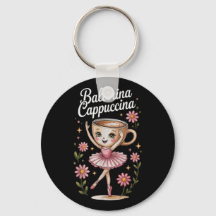 Kids Meme Italian Brainrot Ballerina Cappuccina T- Keychain
