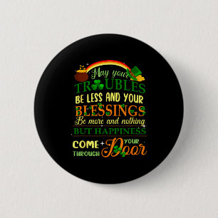 Kids Men Women Irish Blessing St Patrick&# ; s Day 2 Inch Round Button