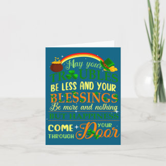 Kids Men Women Irish Blessing St Patrick&# ; s Day Card