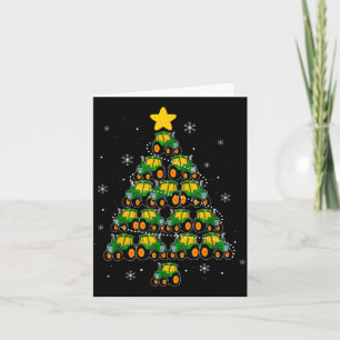 Kids Men Women Tractor Christmas Tree Farmer Xmas  Card