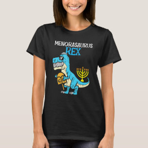 Kids Menorasaurus Rex Jew Dino Trex Toddler Boys H T-Shirt