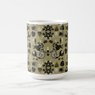 Kids Mermaid Gold Beach Coffee Mug