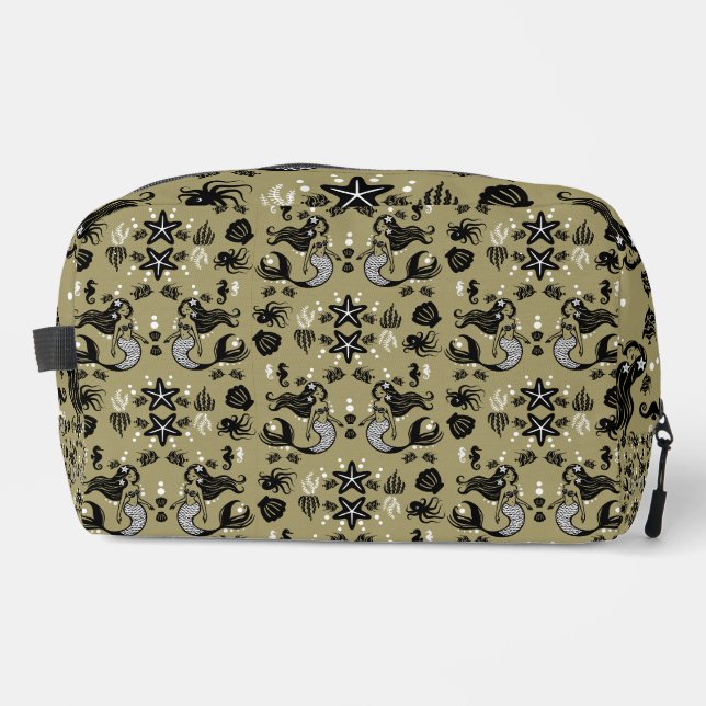 Kids Mermaid Gold Beach Dopp Kit (Front)