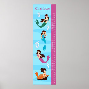 Kids Mermaid Growth Chart