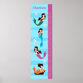 Kids Mermaid Growth Chart