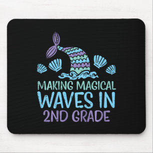 Kids Mermaid Magical Waves 2nd Grade Second First Mouse Pad