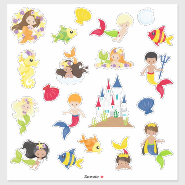 Kids Mermaids & Mermen (Sheet)