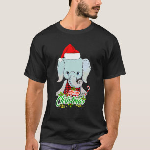 Kids Merry Christmas Elephant Pyjamas Toddler Girl T-Shirt
