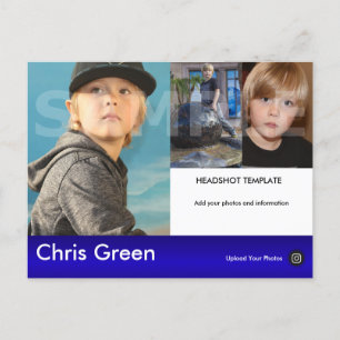 Kids Model Headshot Comp Postcard