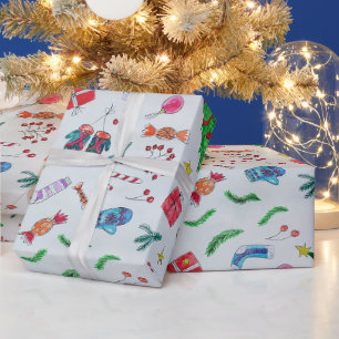 Kids Modern Colourful Christmas Wrapping Paper