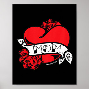 Kids Mom Heart Tattoo  Poster