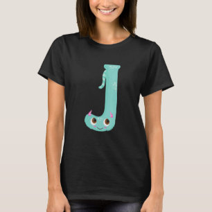 Kids Monster Alphabet Education The Letter J Kinde T-Shirt