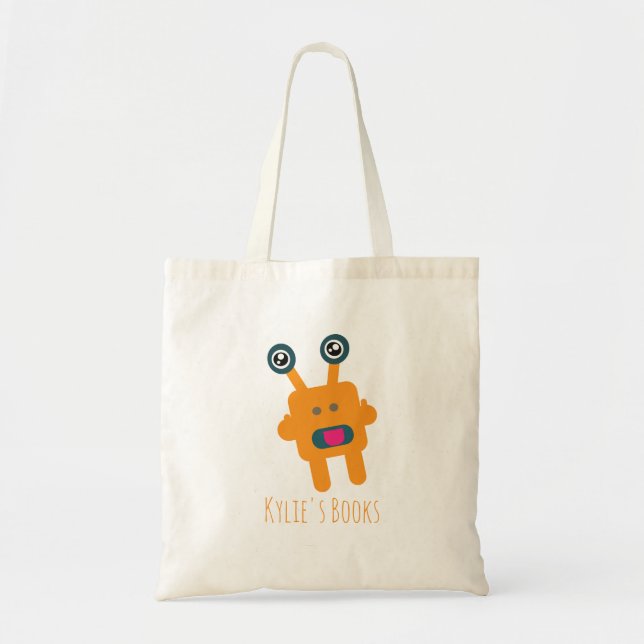 Kids Monster Orange Library Sac fourre-tout de liv (Devant)