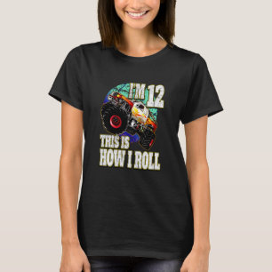 Kids Monster Truck  12 Year Old Birthday T-Shirt