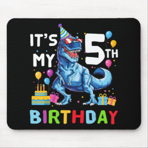 Kids Monster Truck 5 Year Old  5th Birthday Boy Mo Mouse Pad