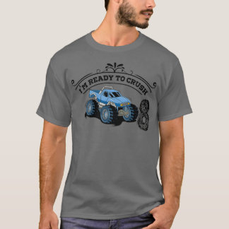 Kids Monster Truck 8th Birthday Funny funny gift T-Shirt