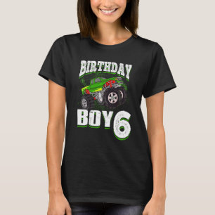 Kids Monster Truck Birthday Boy Is 6 Kids 6th Birt T-Shirt