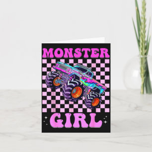 Kids Monster Truck Girl Nk Monster Trucks Lover Mo Card