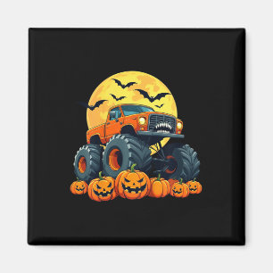 Kids Monster Truck Halloween Pumpkin Jack O Lanter Magnet
