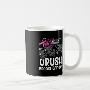 Kids Monster Truck Pink Breast Cancer Awareness Ki Coffee Mug