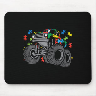 Kids Monster Truck Puzzles Cute Kids Autism Awaren Mouse Pad