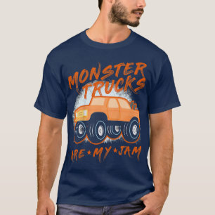 Kids Monster Trucks Are My Jam TShirt For Boys And
