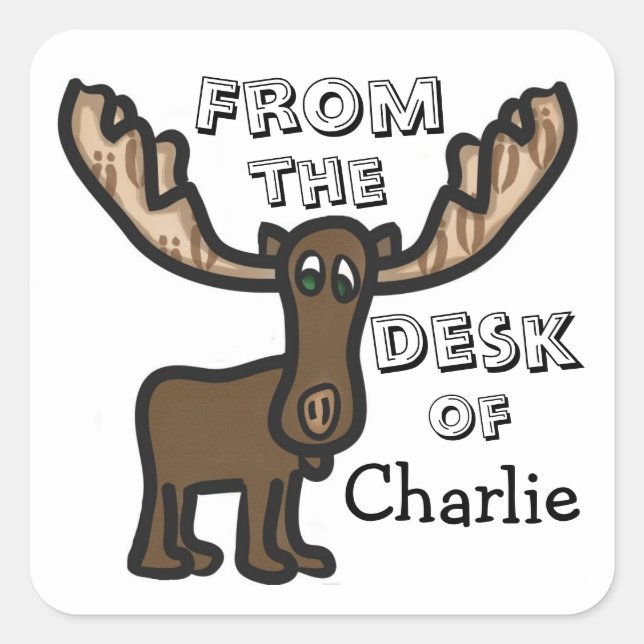 Kid's Moose stationary sticker (Front)