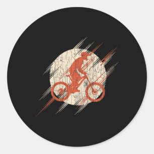 Kids Mountain Bike Cycling Gifts Youth Boys Classic Round Sticker