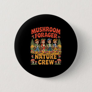 Kids Mushroom Forager Kids Nature Crew Hiking Adve 2 Inch Round Button
