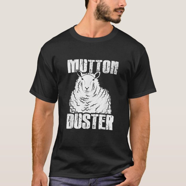 Kids Mutton Buster Sheep Busting Riding Rider Rode T-Shirt (Front)
